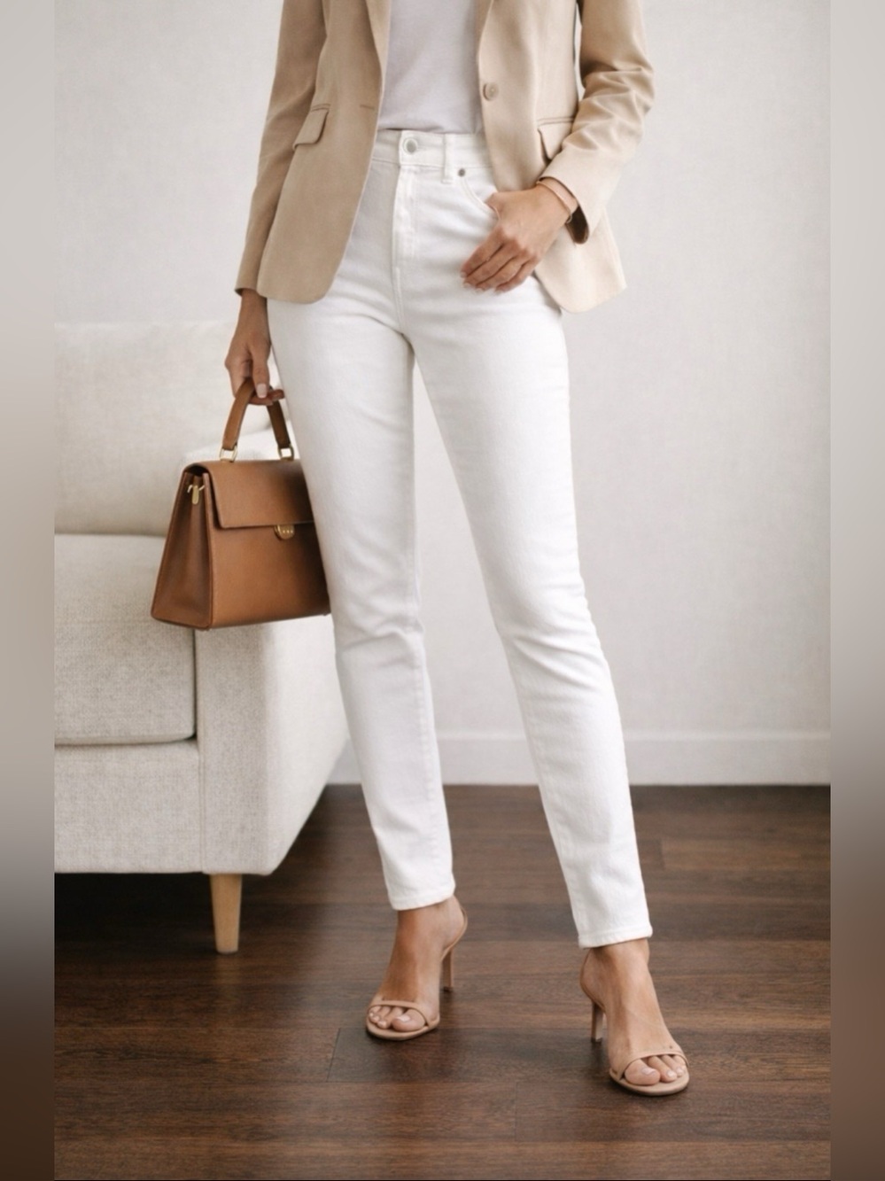 NWT Southern Tide Womens White Jeans Slim Straight Stretch Preppy Size 30